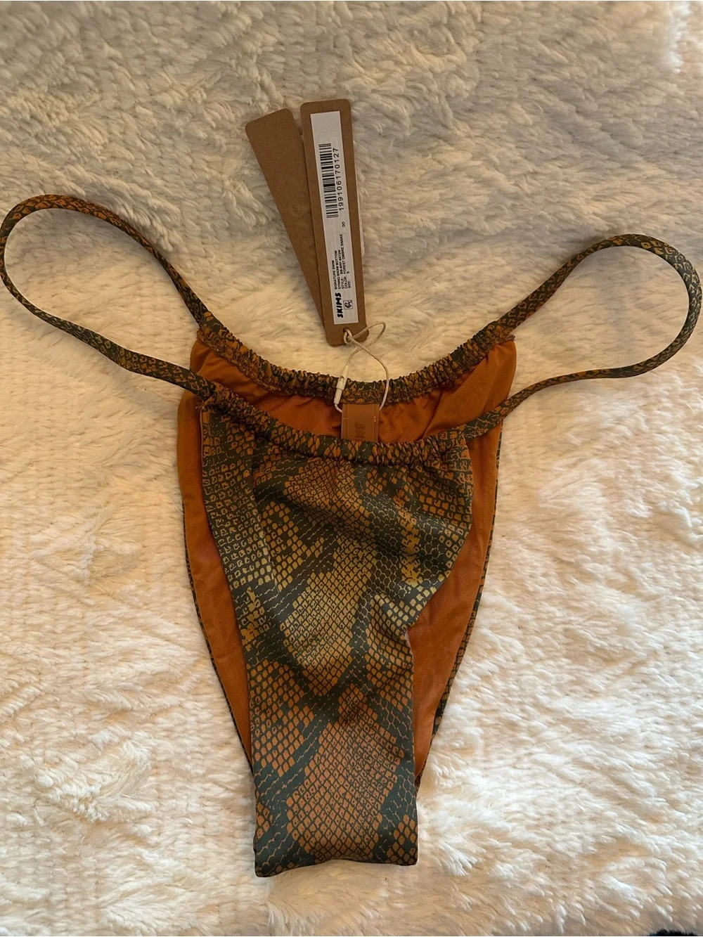 SKIMS Forest Ombré Snake String Bikini Bottom NWT